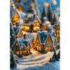 Cozy Snowy Village Winter Glow