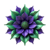 Fleur vert pourpre