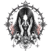 Gothic Flower Rings Portrait