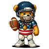 American Football Bärenmaskottchen