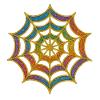 Spinnennetz | Regenbogen-Spinnenweb Goldglitzer