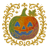Ornamented glitter pumpkin