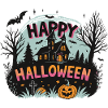 Haunted Mansion and Halloween Pumpkins