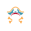 Pirate skull and TEAM PIRATE logo