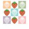 Pastel Strawberry Grid Chekered Strawberry