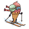 Eiscreme Skifahrer Abenteuer