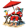 Santa on the Beach Relaxing