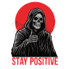 Stay Positive Skeleton Motif