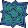 Geometric Mandala Blue Green