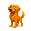 Naughty Golden Retriever Cartoon