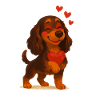 Cocker Spaniel in love