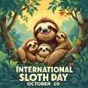 International Sloth Day Family