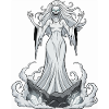 Banshee on crystal rocks