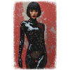 T-shirt Noir Femme distressed edition