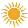 Sunburst Orange Sun Graphic