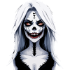 Visage de squelette Banshee Halloween