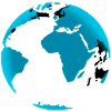 Blue Globe Neon Black
