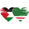Palestine Chechnya Flag Heart Used