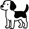 Dog Silhouette Line Style