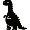 Dino Silhouette Print