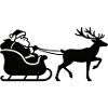 Christmas Silhouette Santa Sleigh