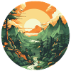 Circular Sunset