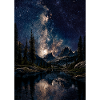 Milky Way Over Mountains