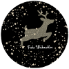 renne volant joyeux noël ciel étoilé