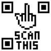 QRcode middle finger