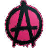 Pink Anarchy on Black Circle