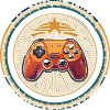 Retro Spielcontroller Abzeichen