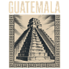 Guatemala Pyramid Retrolook Tikal