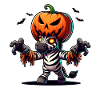 Whimsical Halloween Zebra Costume Zombie Bat