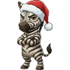 Genervtes Zebra Weihnachtsmütze Mürrisch Weihnacht