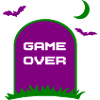 Game Over Halloween Gravestone