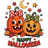 Amis citrouilles câlins Halloween