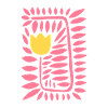 Tulip yellow and pink