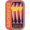 Retro Can Label Anchovy Art