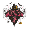 Halloween Pink and Dark Castle