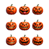 Halloween Pumpkin Faces Pattern