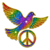 Rainbow Dove Peace Symbol