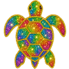 Rainbow Glitter Turtle