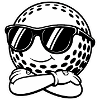 Cool Golfball - Sports Logo