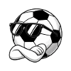 Cooler Fußball - Sportlogo