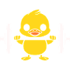Yellow Weightlifting Chick