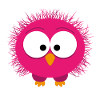 Fluffy Pink Bird Portrait