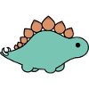 Turquoise Stegosaurus Cartoon