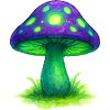 Leuchtender Pilz Neonwald