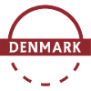 Denmark's emblem in retro badge
