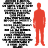 Red human figure on black background